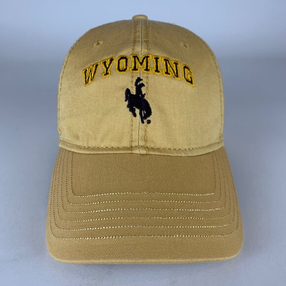 Wyoming Cowboys NCAA Yellow Gold Ouray Relaxed Fit Strapback Adjustable Hat - Picture 2 of 5